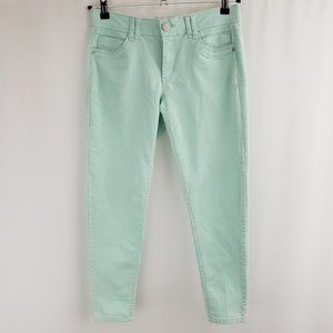 Democracy Ab Technology Skinny Jeans Size 8 Green Stretch Waist 26.5" Inseam